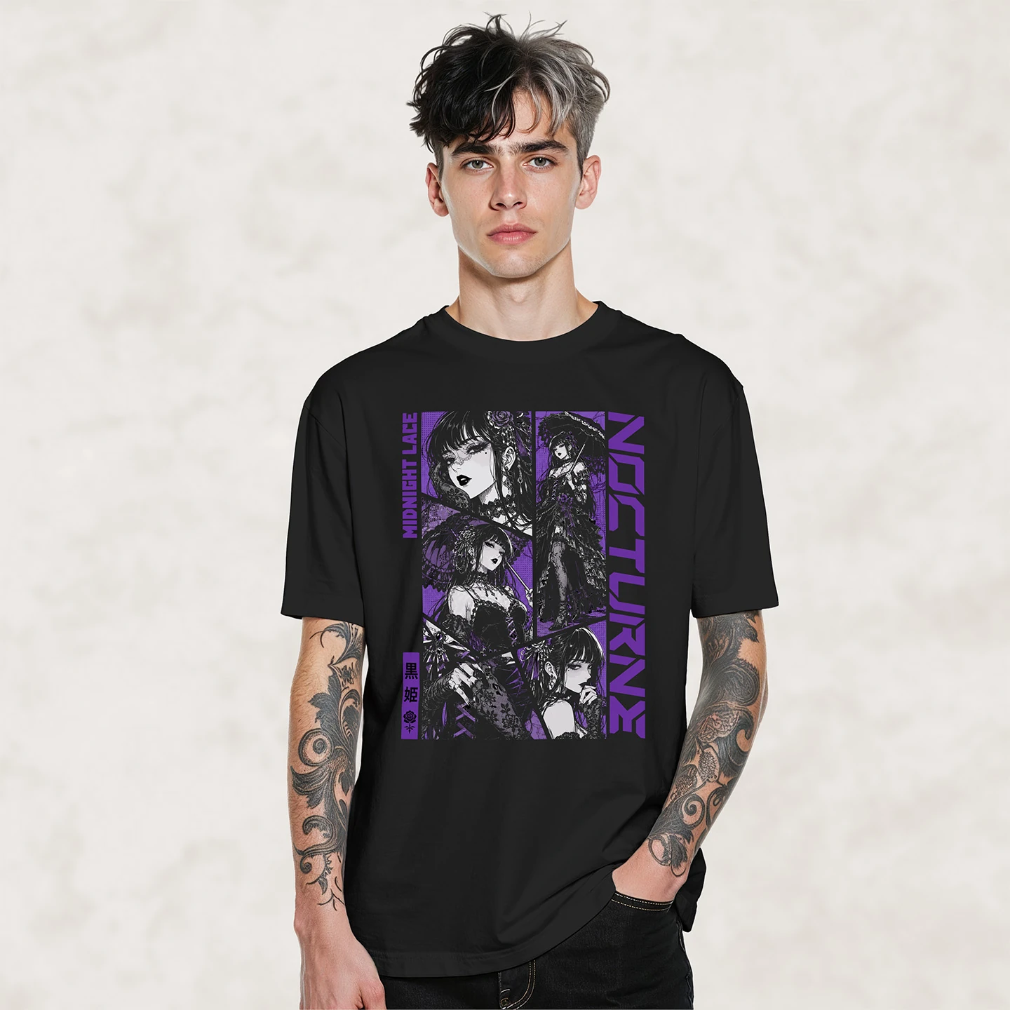 Midnight Lace Gothic | Unisex Jersey Short Sleeve Tee - Image 2