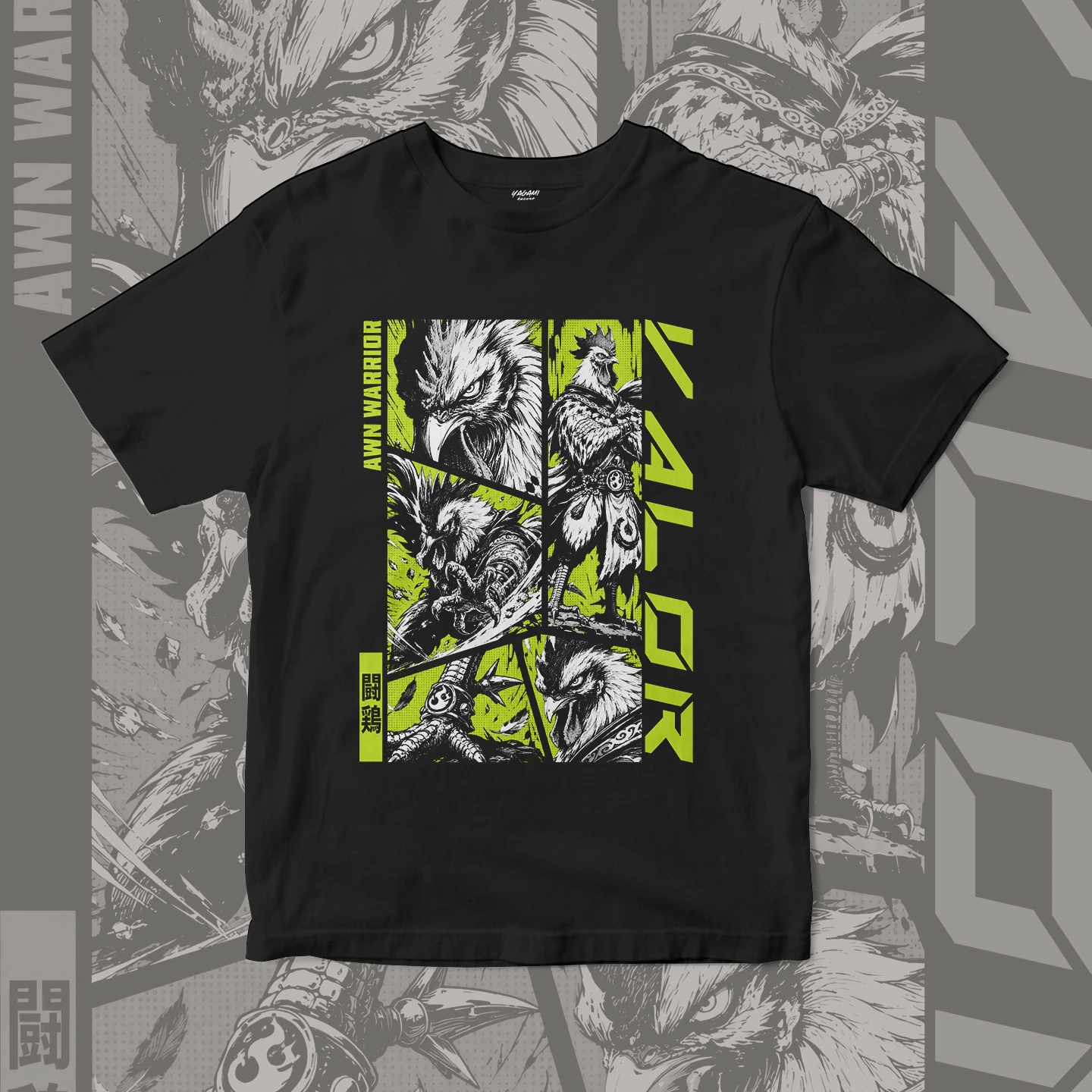 Dawn Warrior Rooster | Unisex Jersey Short Sleeve Tee - Image 3