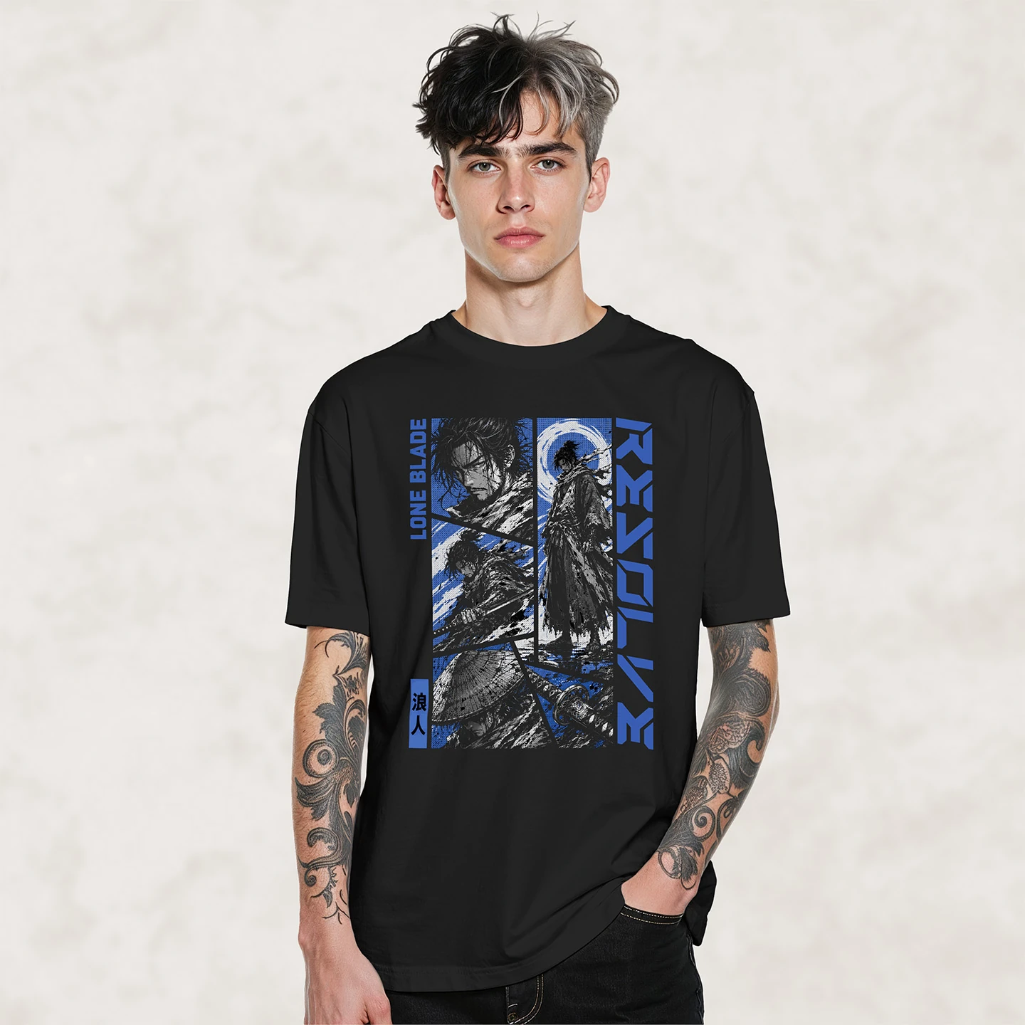 Lone Blade Ronin | Unisex Jersey Short Sleeve Tee - Image 2