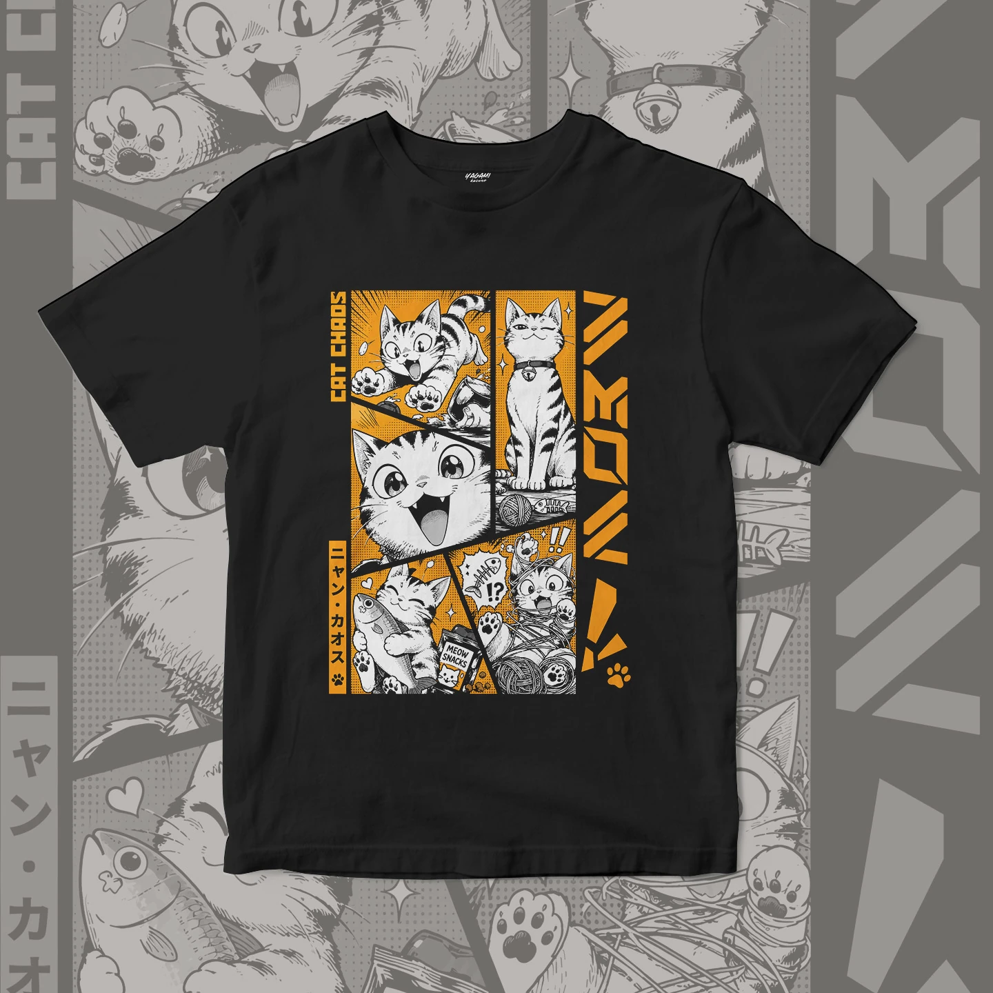Cat Chaos Mischief | Unisex Jersey Short Sleeve Tee - Image 3