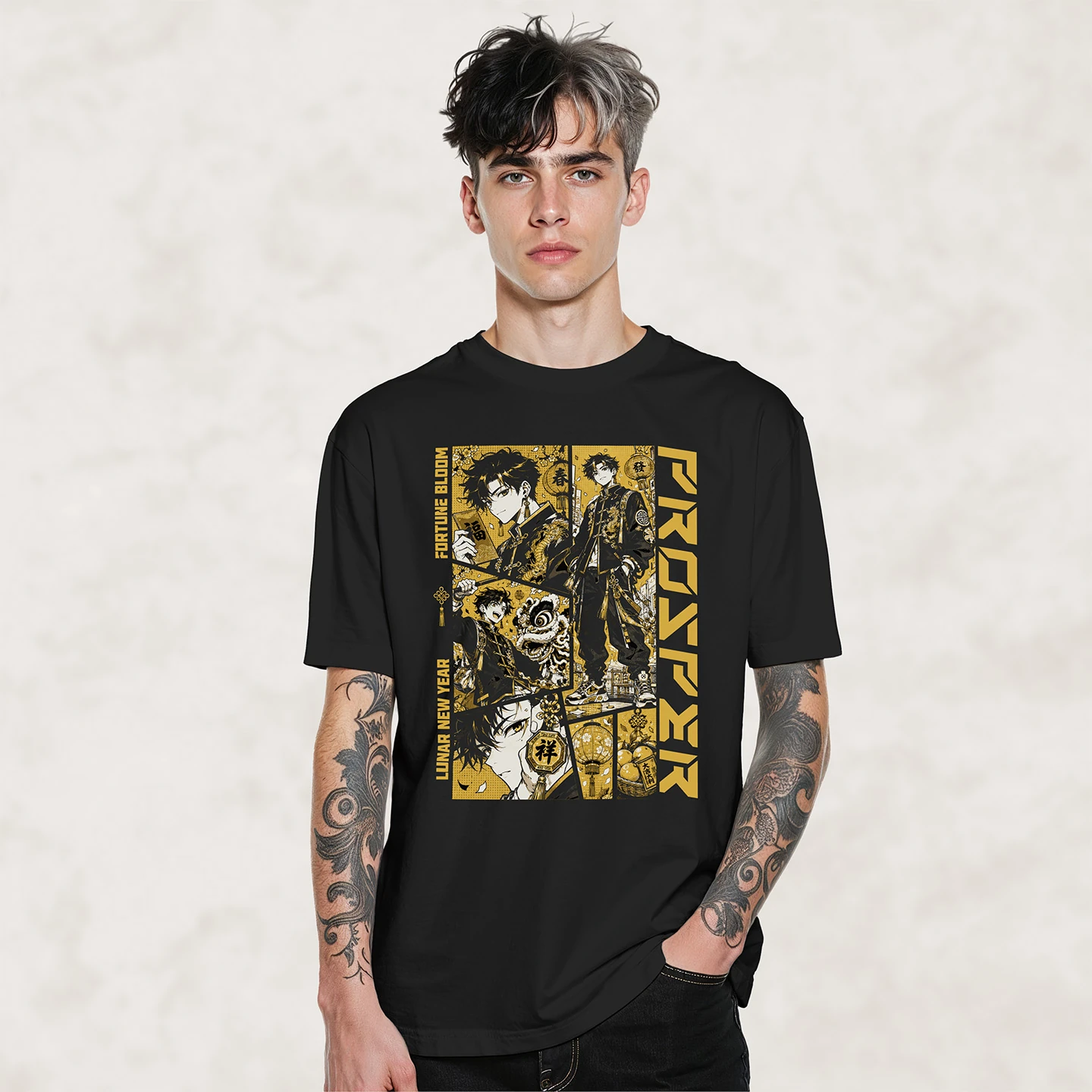 Fortune Bloom New Year | Unisex Jersey Short Sleeve Tee - Image 2