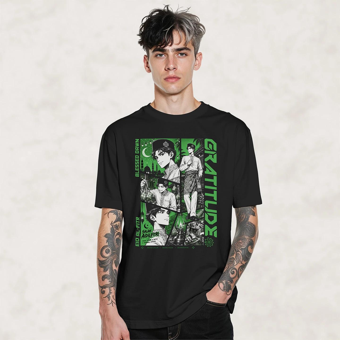 Blessed Dawn Eid | Unisex Jersey Short Sleeve Tee - Image 2
