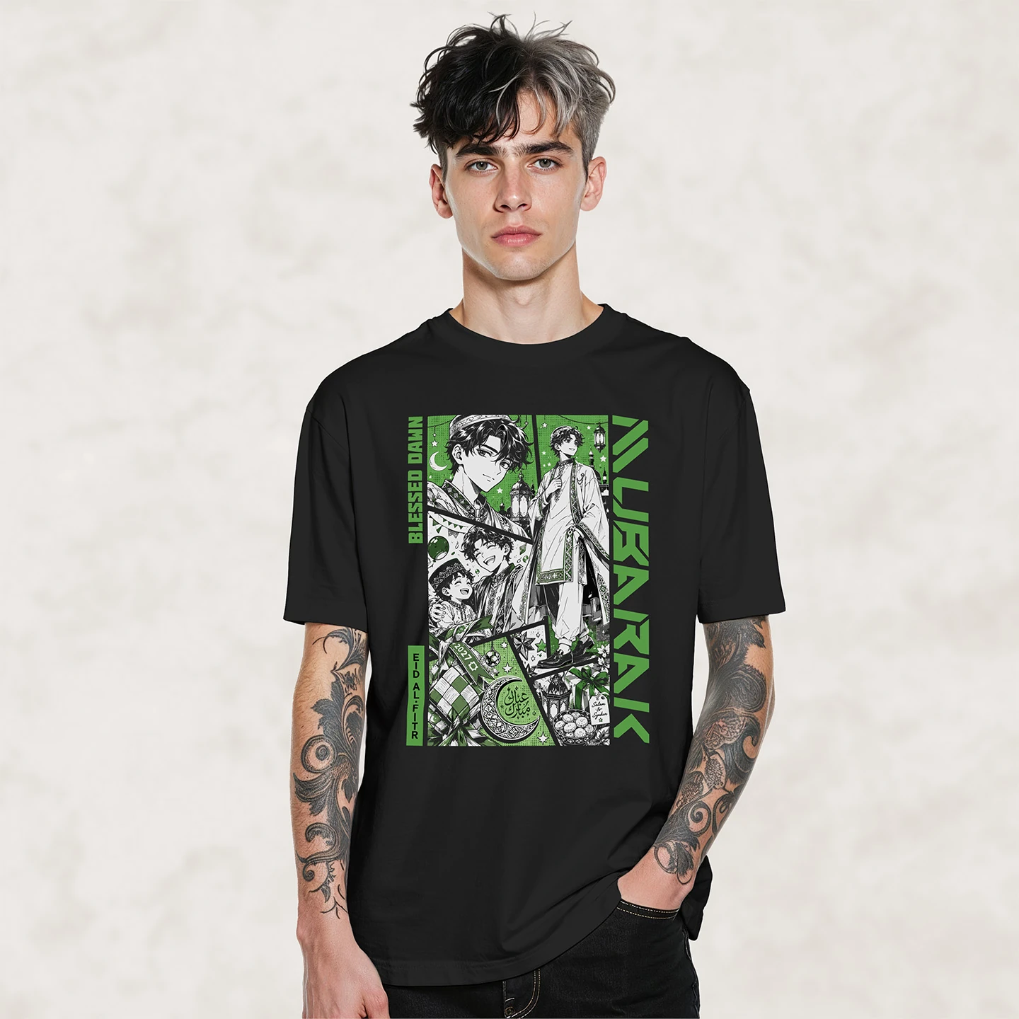 Blessed Dawn Eid 2027 | Unisex Jersey Short Sleeve Tee - Image 2