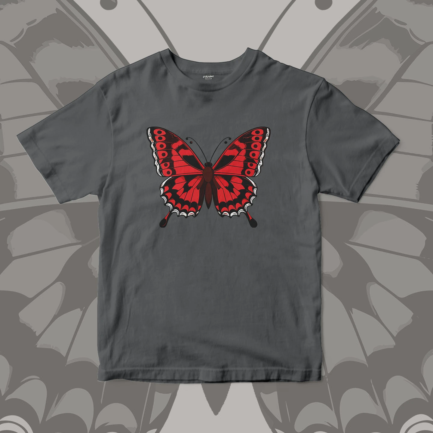 Crimson Butterfly Wings | Unisex Jersey Short Sleeve Tee - Image 12