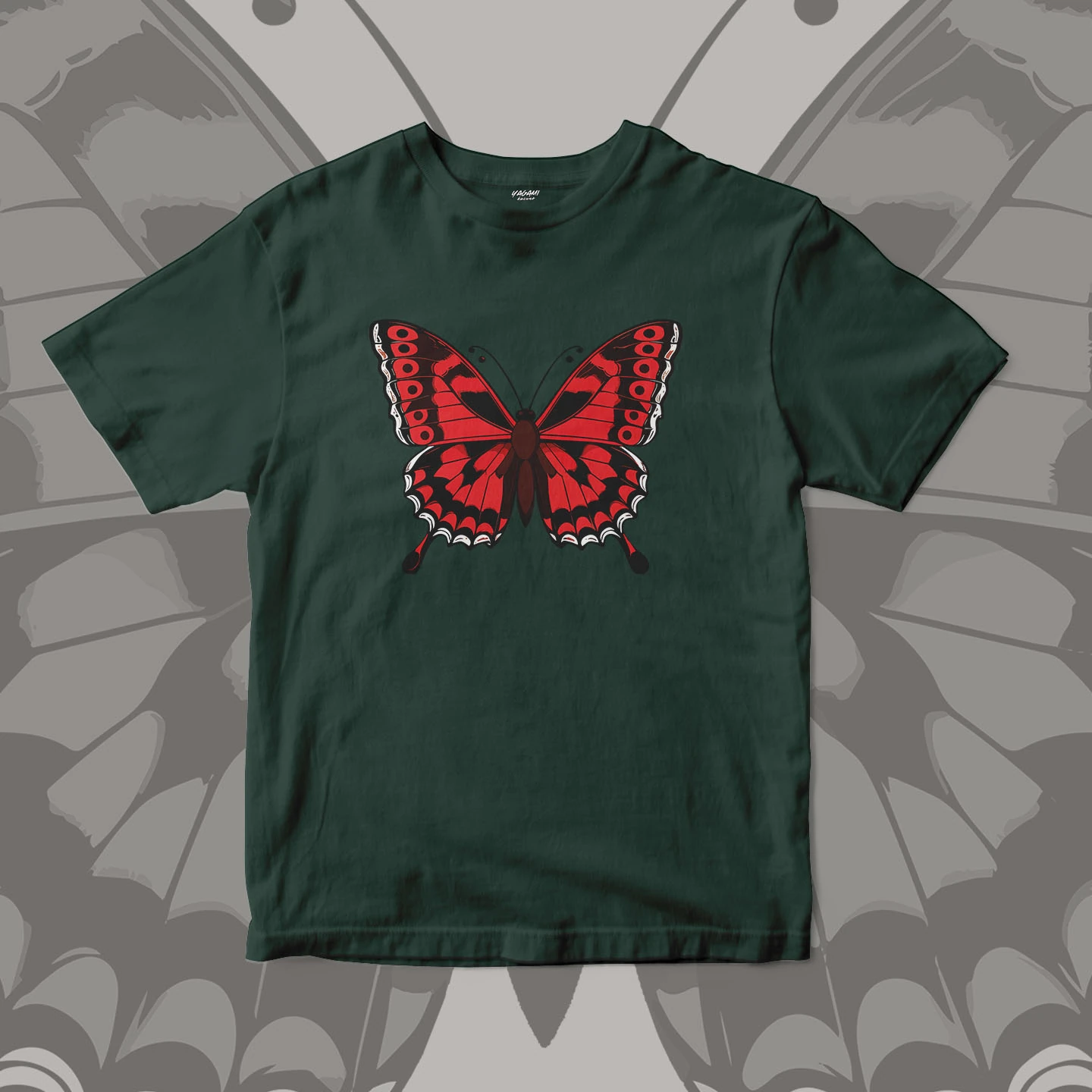 Crimson Butterfly Wings | Unisex Jersey Short Sleeve Tee - Image 11