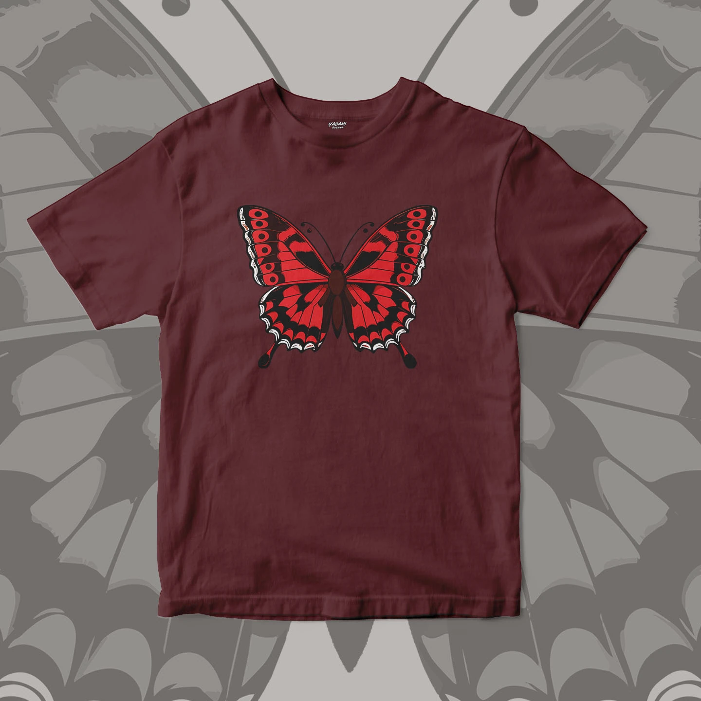 Crimson Butterfly Wings | Unisex Jersey Short Sleeve Tee - Image 8