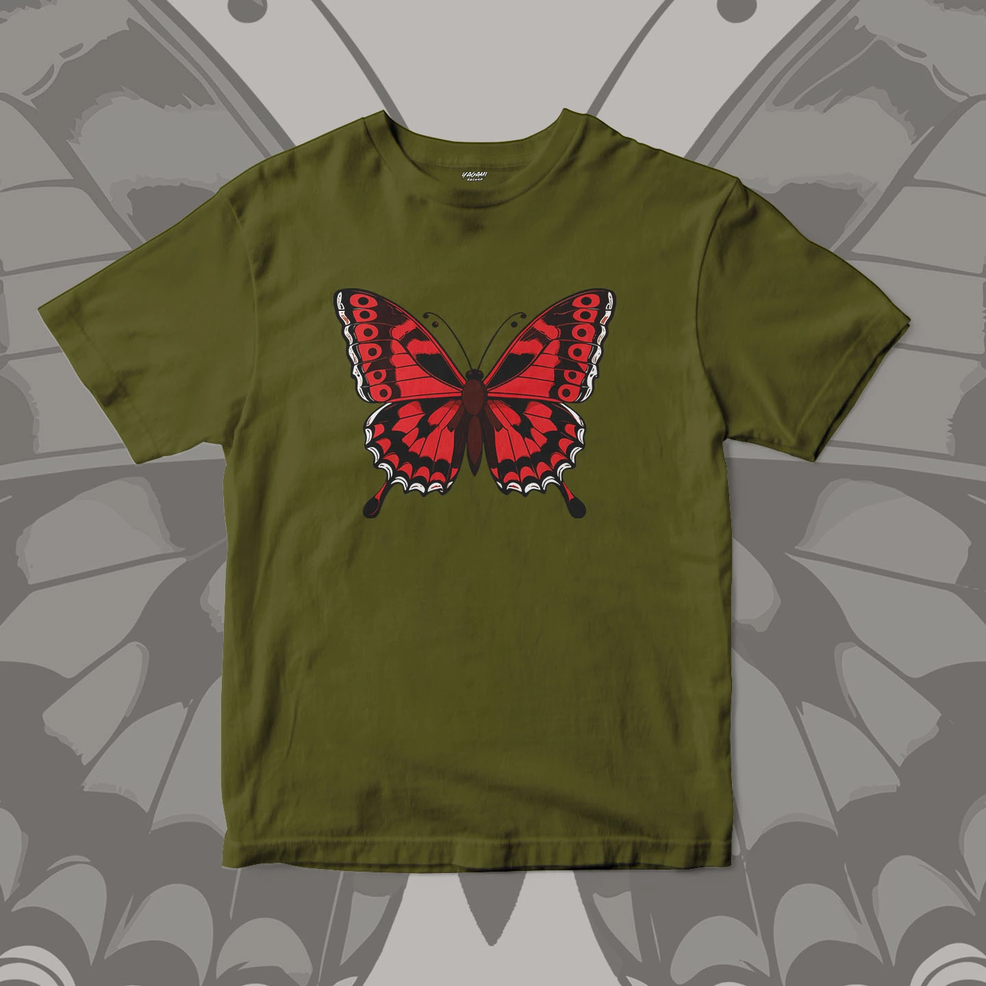Crimson Butterfly Wings | Unisex Jersey Short Sleeve Tee - Image 7