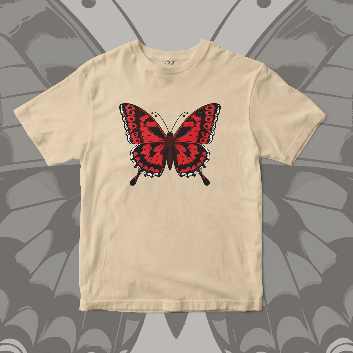 Crimson Butterfly Wings | Unisex Jersey Short Sleeve Tee - Image 6