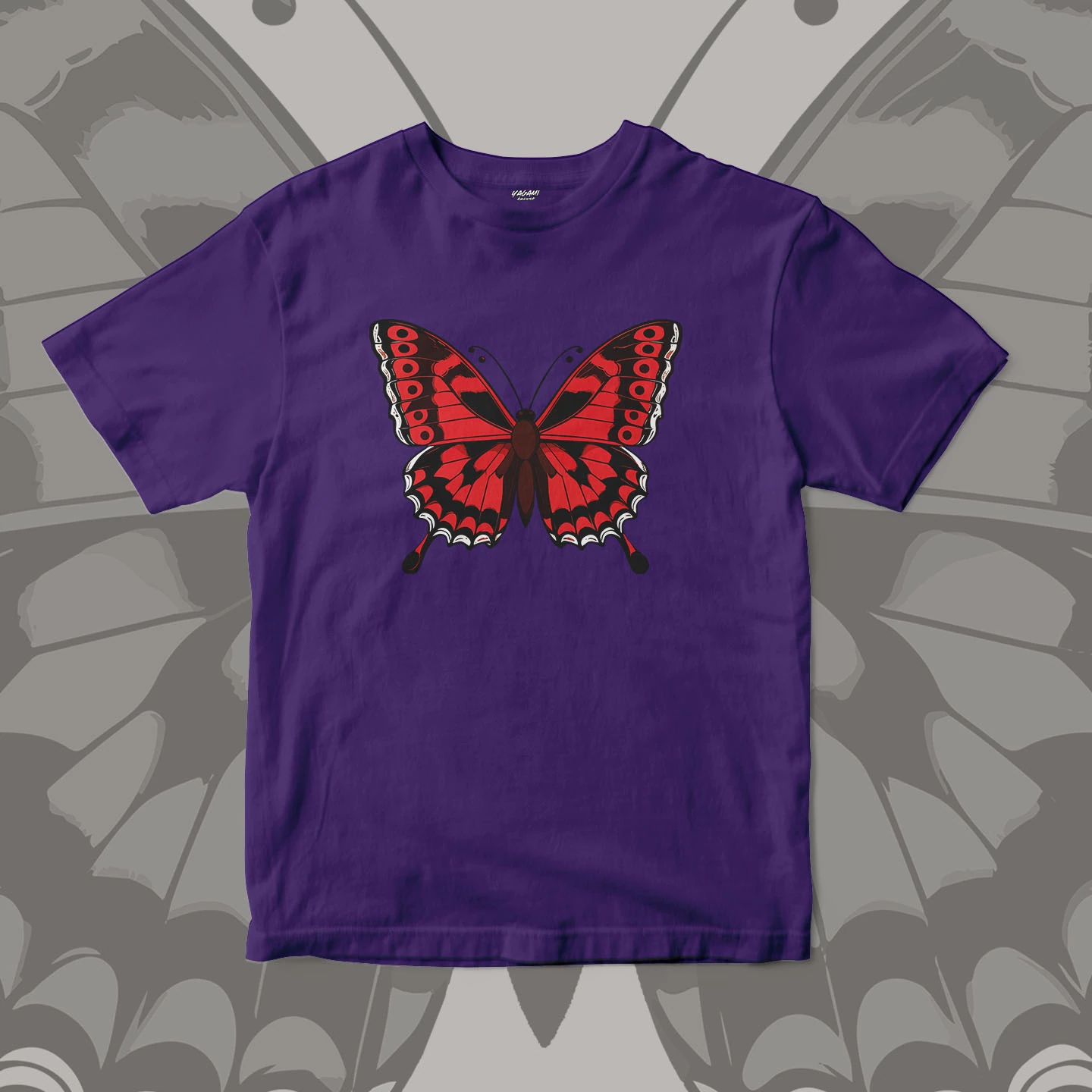 Crimson Butterfly Wings | Unisex Jersey Short Sleeve Tee - Image 5