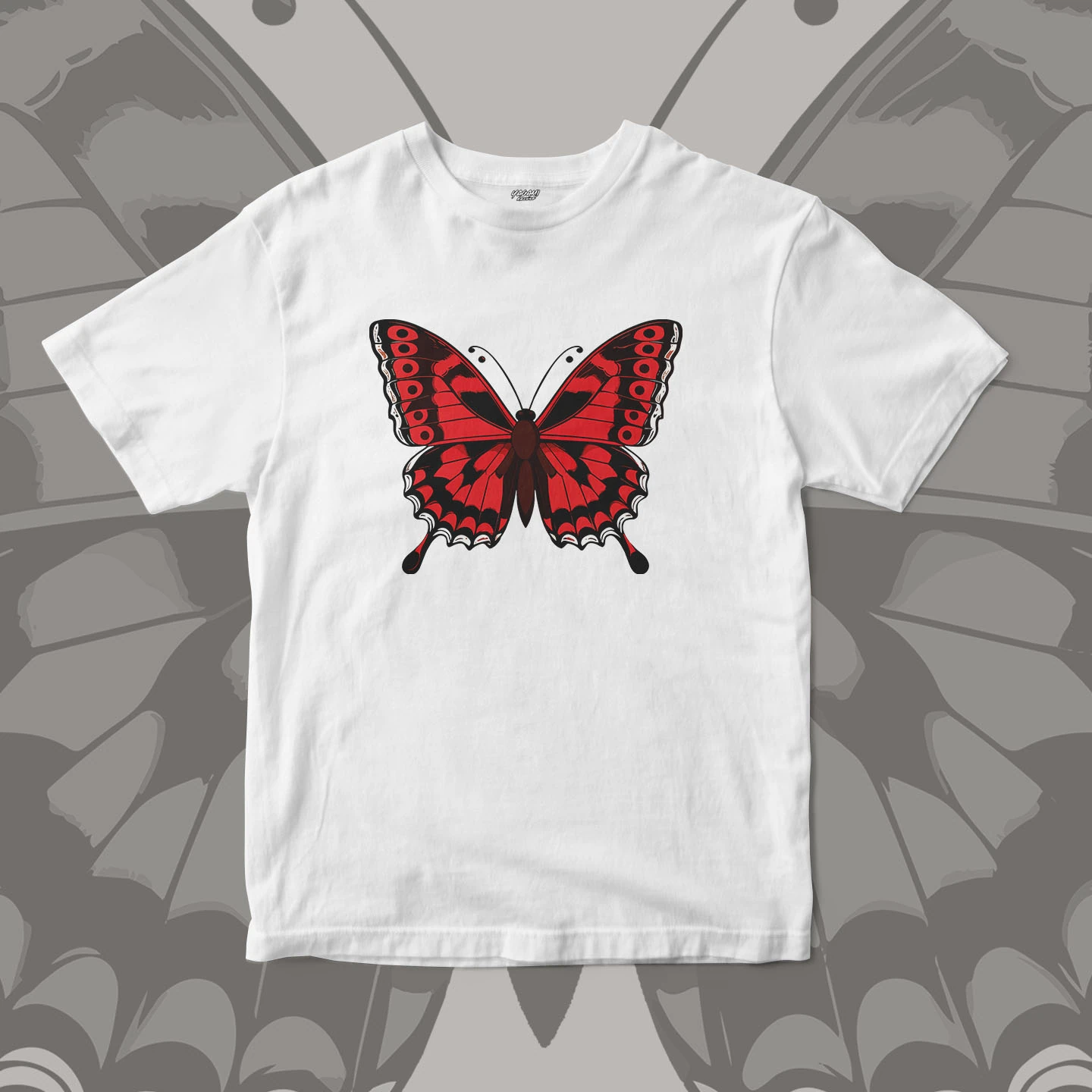 Crimson Butterfly Wings | Unisex Jersey Short Sleeve Tee - Image 3