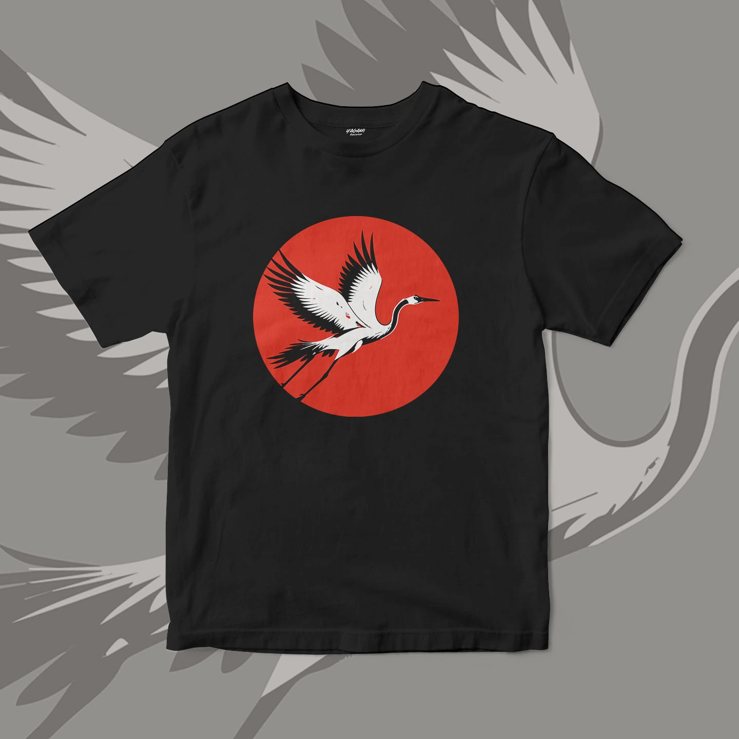 Crane Rising Sun | Unisex Jersey Short Sleeve Tee - Image 11