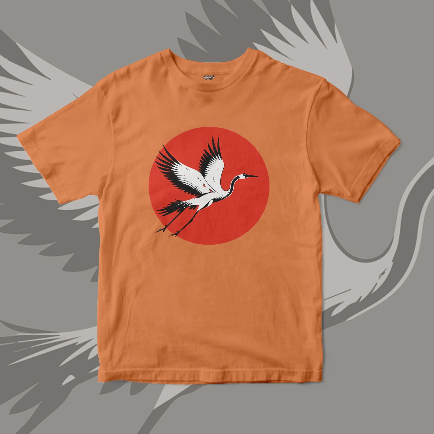 Crane Rising Sun | Unisex Jersey Short Sleeve Tee - Image 10