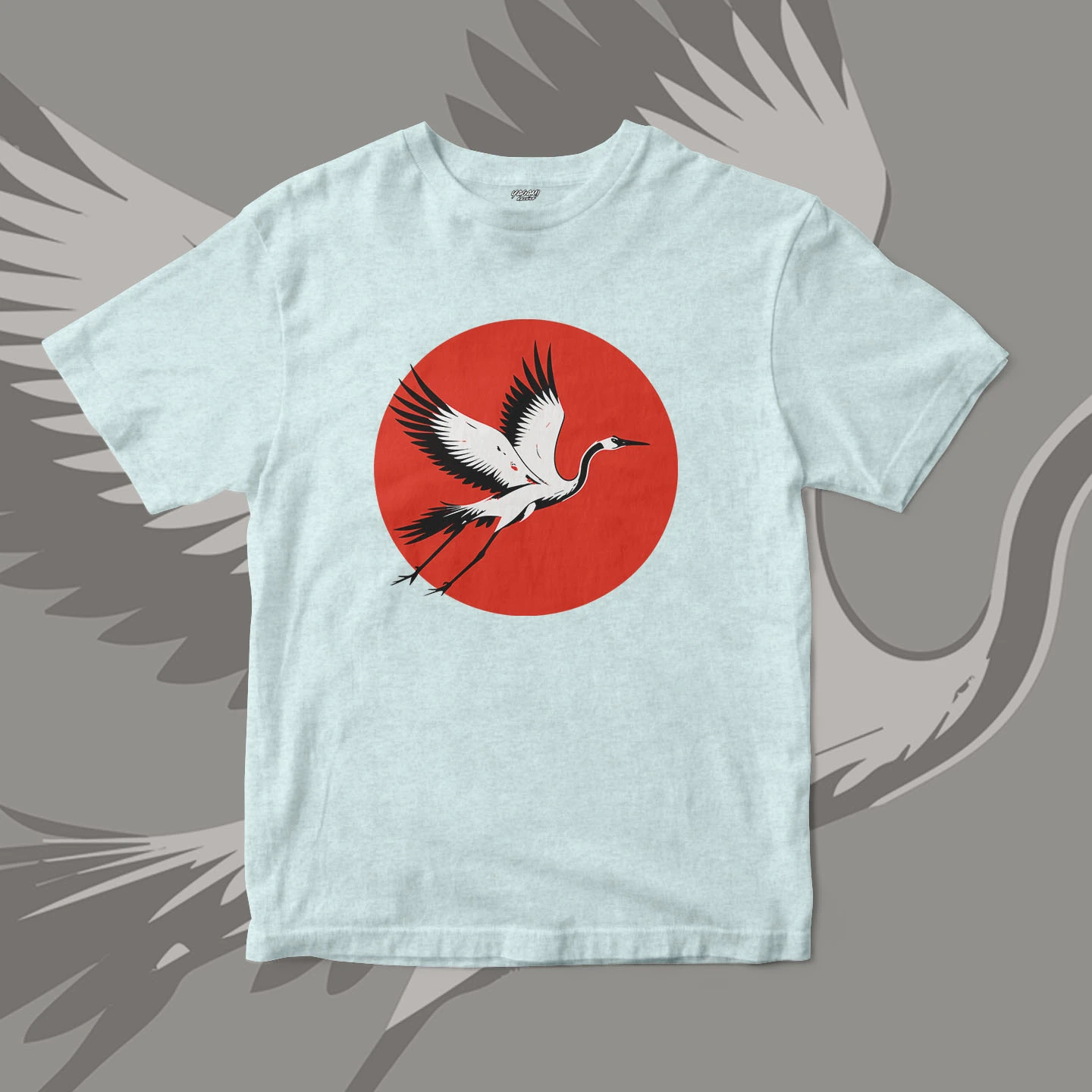 Crane Rising Sun | Unisex Jersey Short Sleeve Tee - Image 8