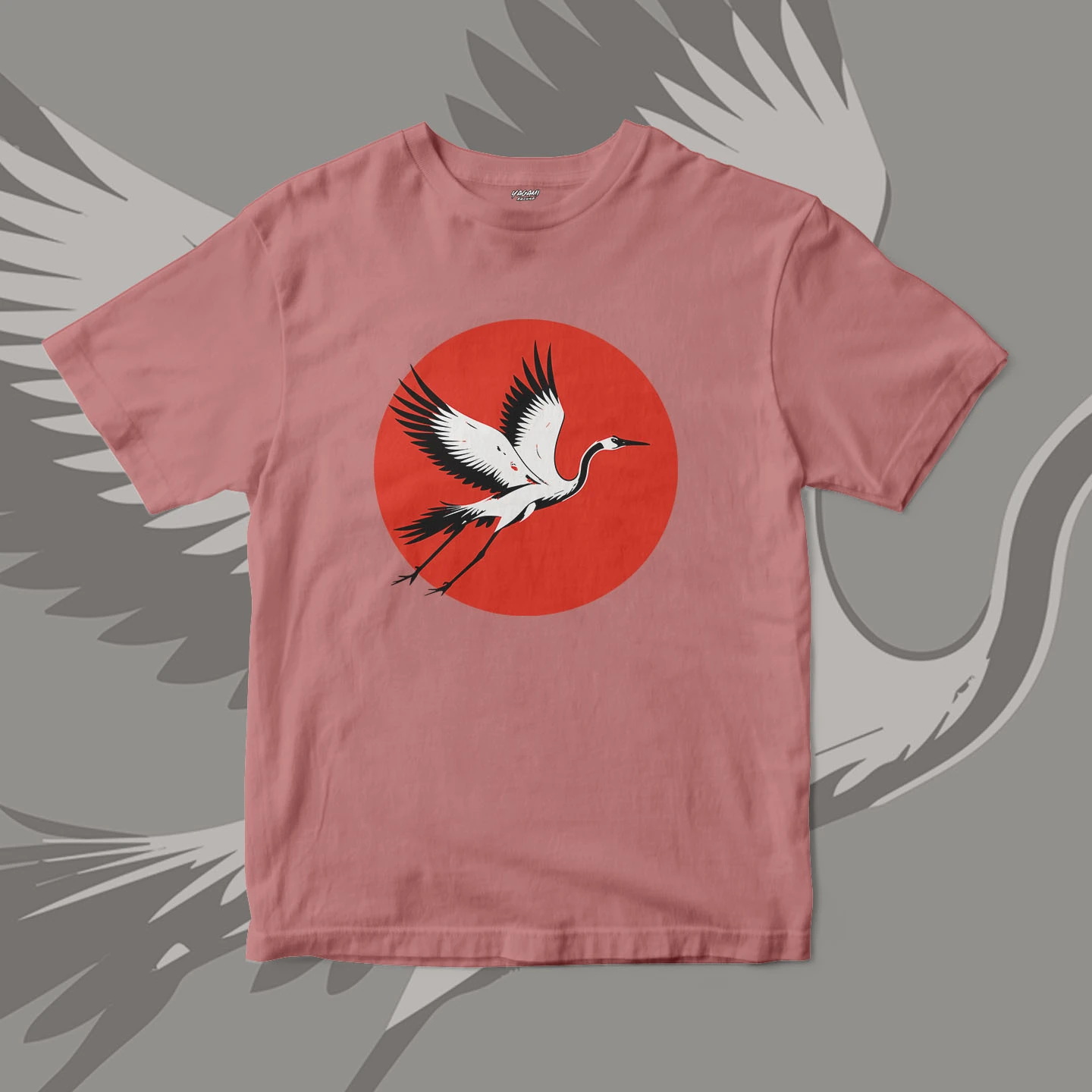 Crane Rising Sun | Unisex Jersey Short Sleeve Tee - Image 7