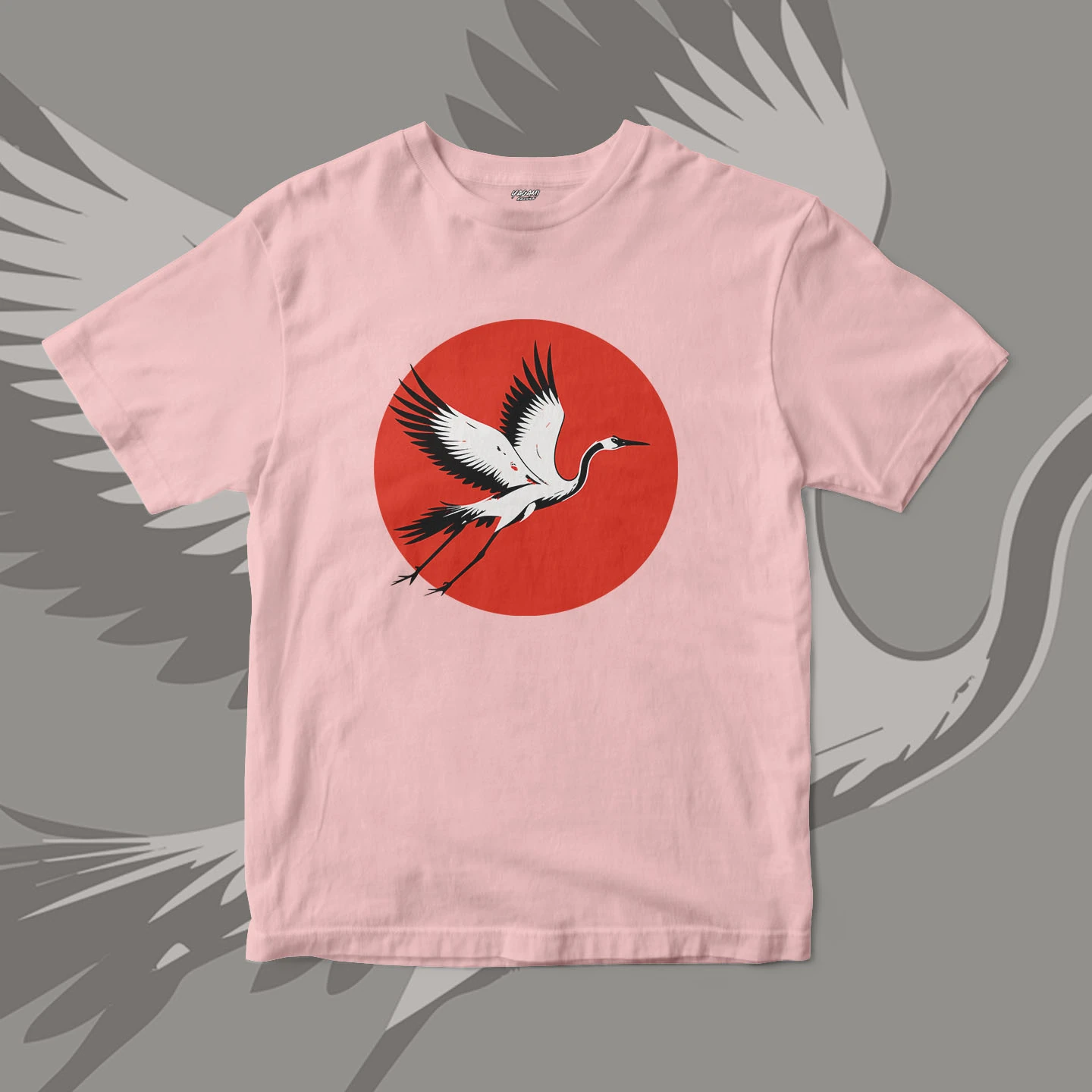 Crane Rising Sun | Unisex Jersey Short Sleeve Tee - Image 6