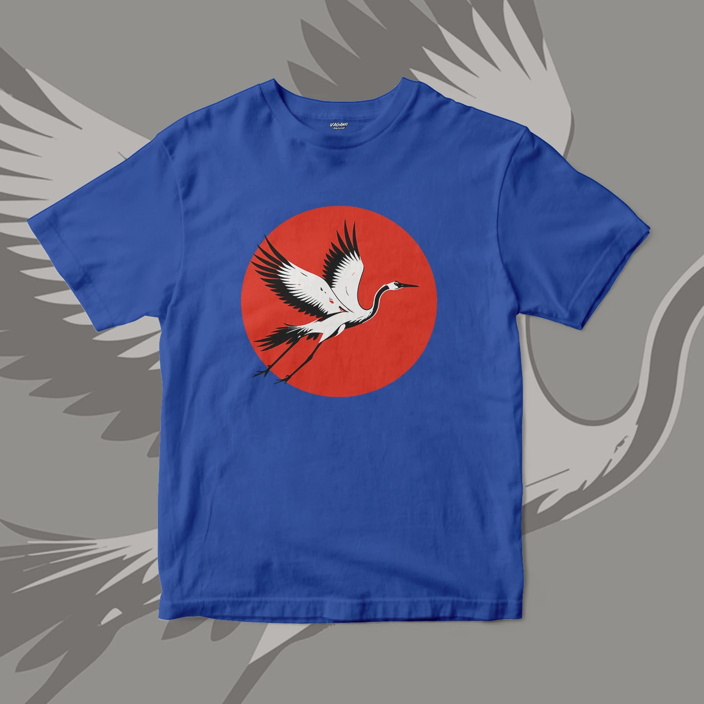 Crane Rising Sun | Unisex Jersey Short Sleeve Tee - Image 4