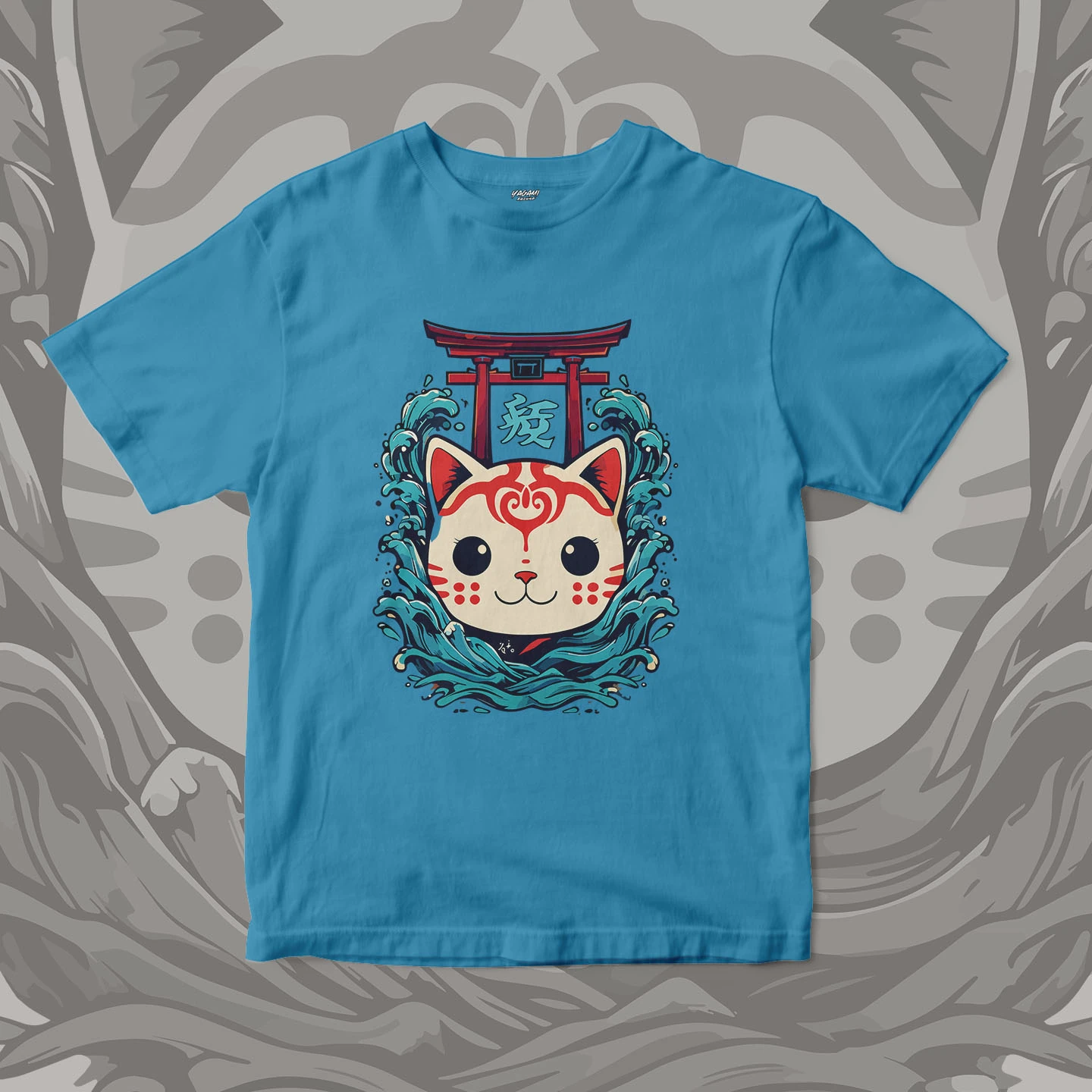 Lucky Cat Wave Gate | Unisex Jersey Short Sleeve Tee - Image 15