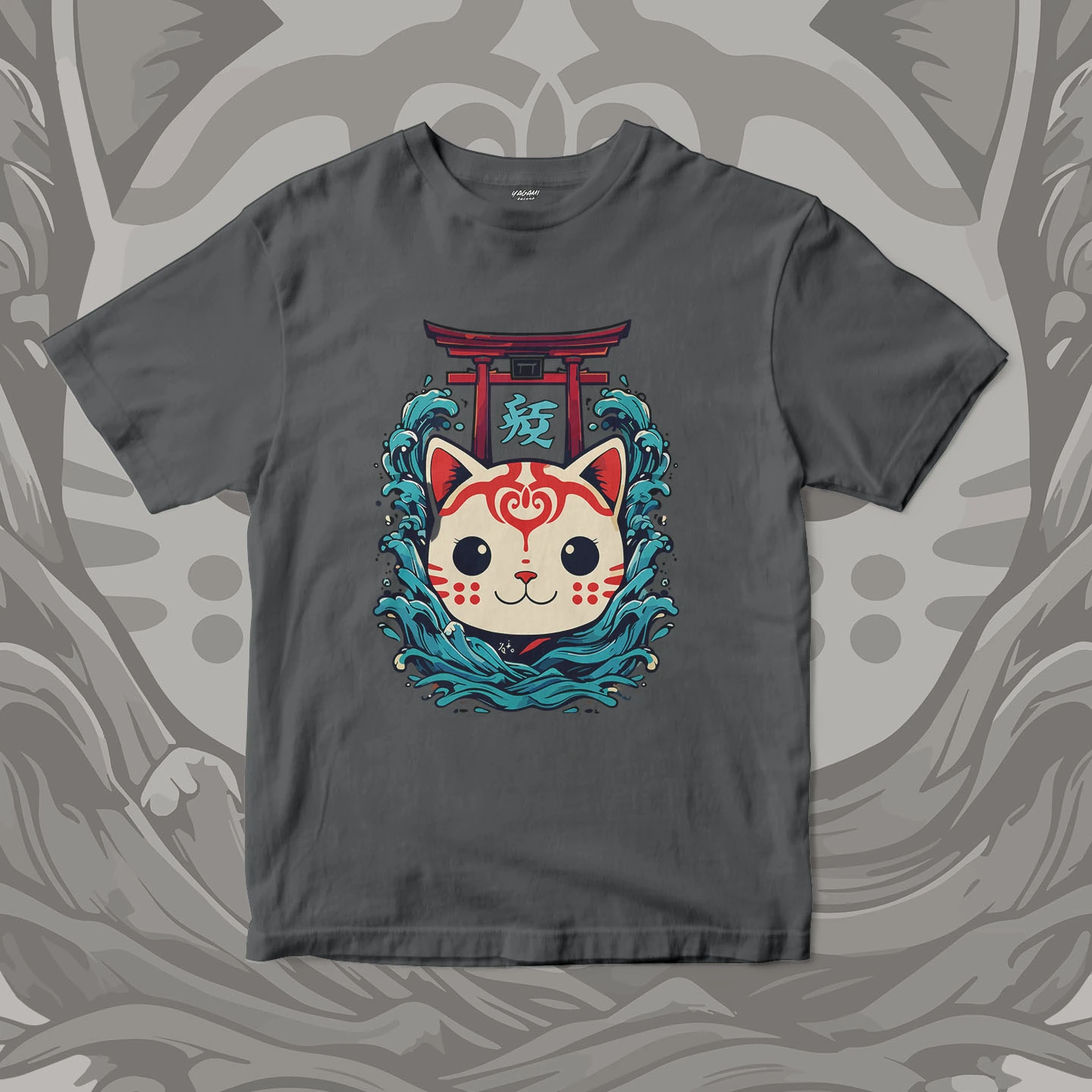 Lucky Cat Wave Gate | Unisex Jersey Short Sleeve Tee - Image 13