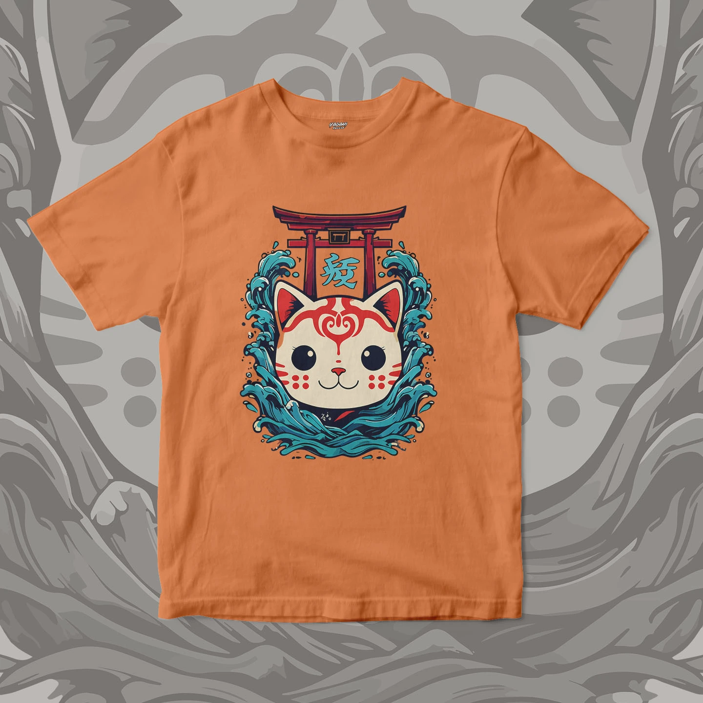 Lucky Cat Wave Gate | Unisex Jersey Short Sleeve Tee - Image 11