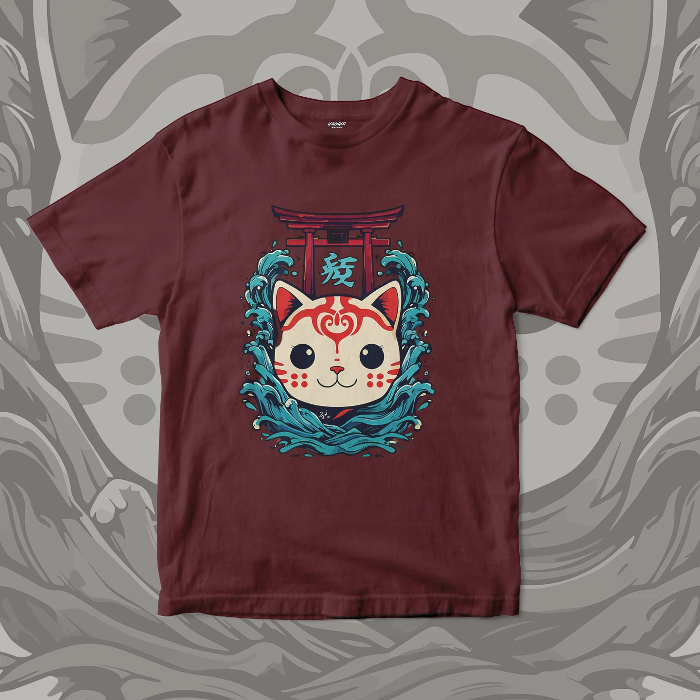 Lucky Cat Wave Gate | Unisex Jersey Short Sleeve Tee - Image 8