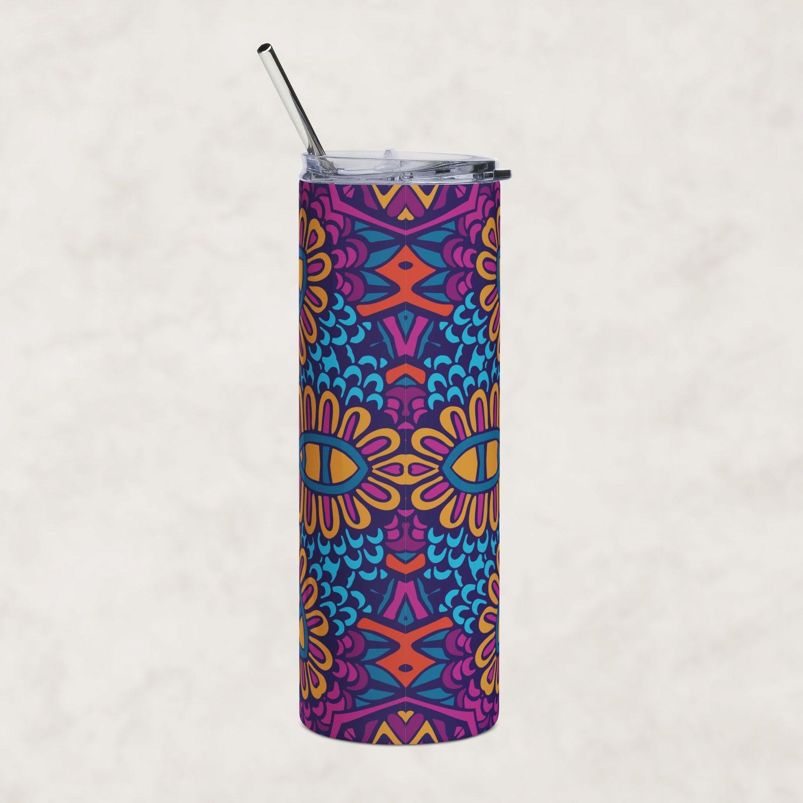 Solar Eye Mandala | 20oz Stainless Steel Tumbler - Image 3