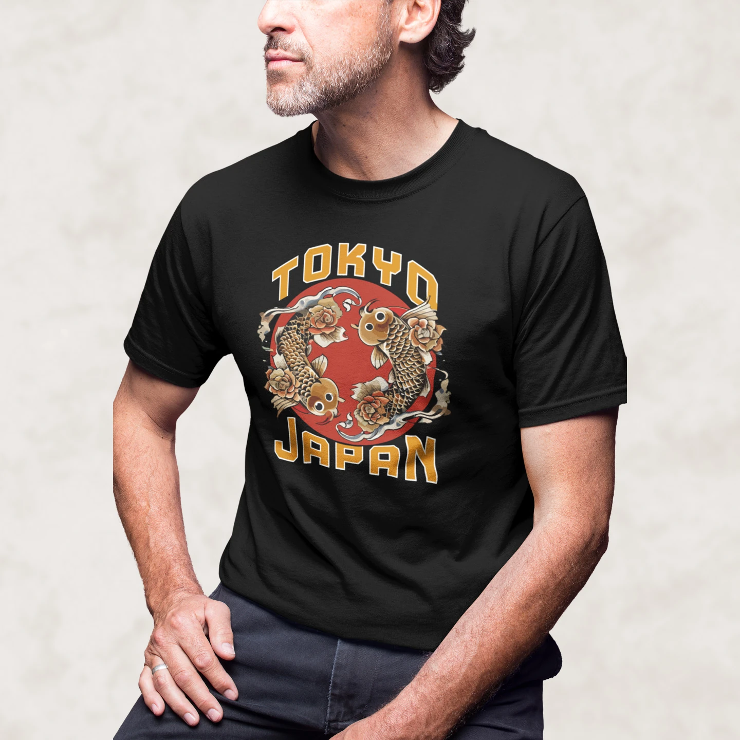Tokyo Koi Circle | Unisex Jersey Short Sleeve Tee - Image 2