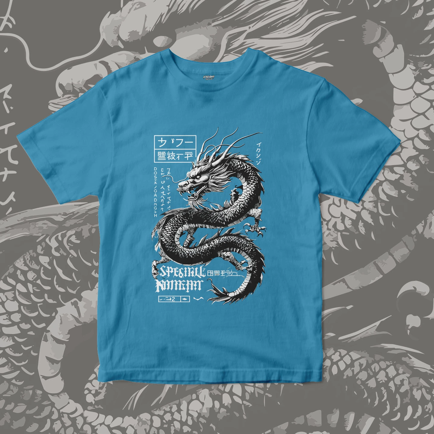 Monochrome Dragon Spirit | Unisex Jersey Short Sleeve Tee - Image 13