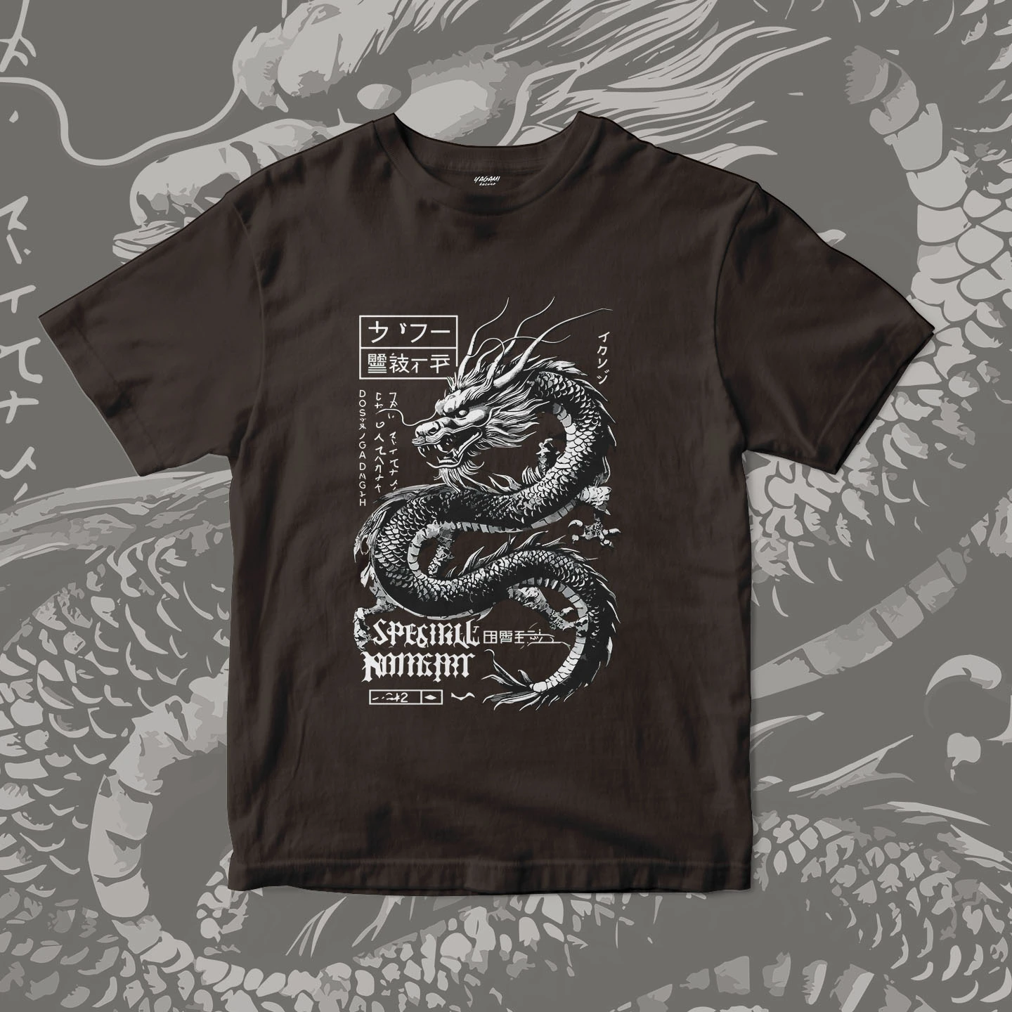 Monochrome Dragon Spirit | Unisex Jersey Short Sleeve Tee - Image 10