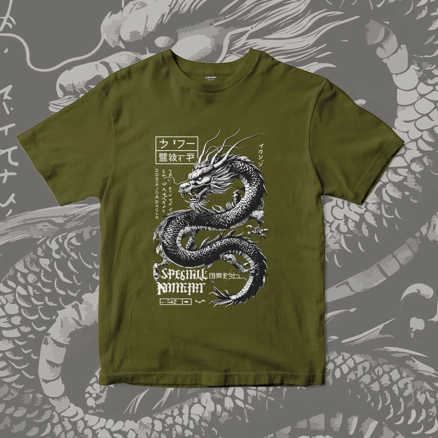 Monochrome Dragon Spirit | Unisex Jersey Short Sleeve Tee - Image 6