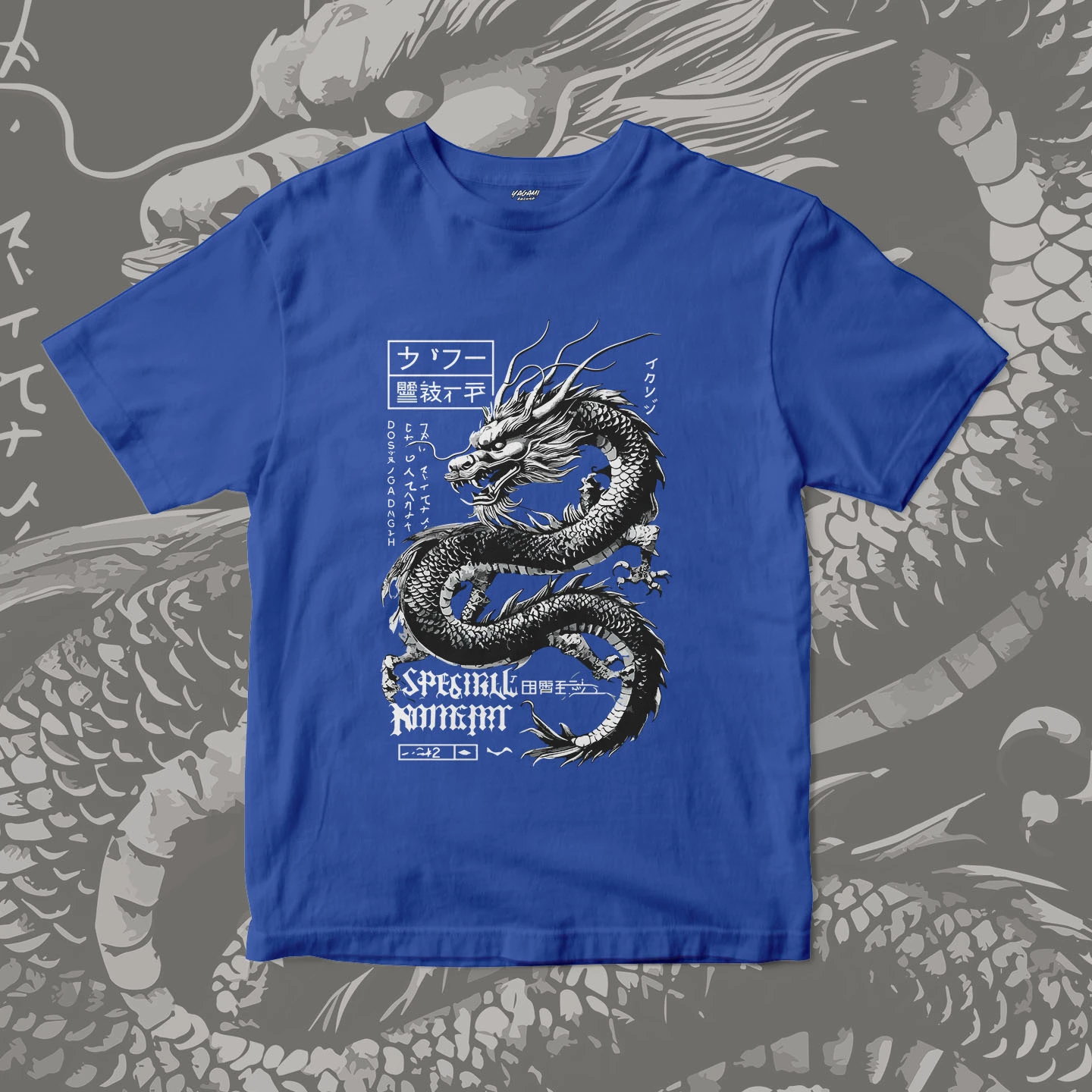 Monochrome Dragon Spirit | Unisex Jersey Short Sleeve Tee - Image 4