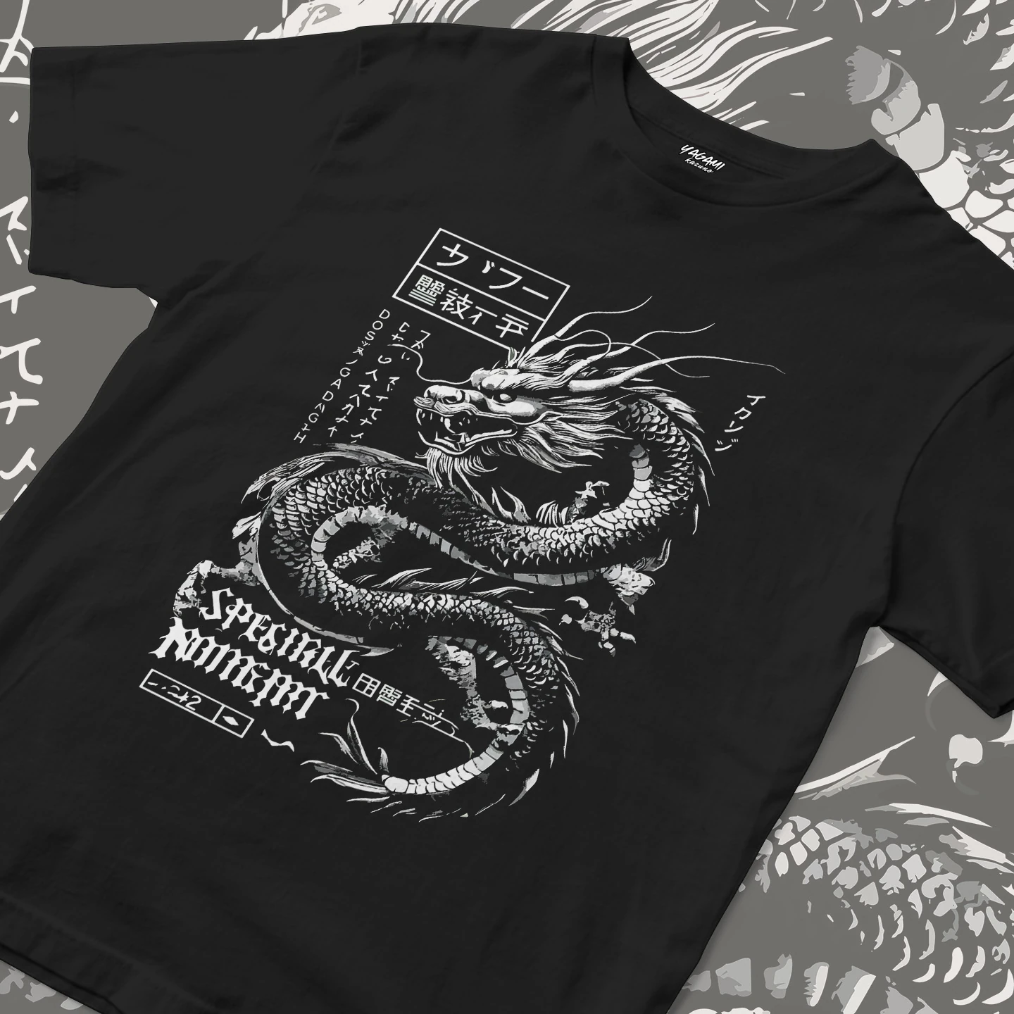 Monochrome Dragon Spirit | Unisex Jersey Short Sleeve Tee