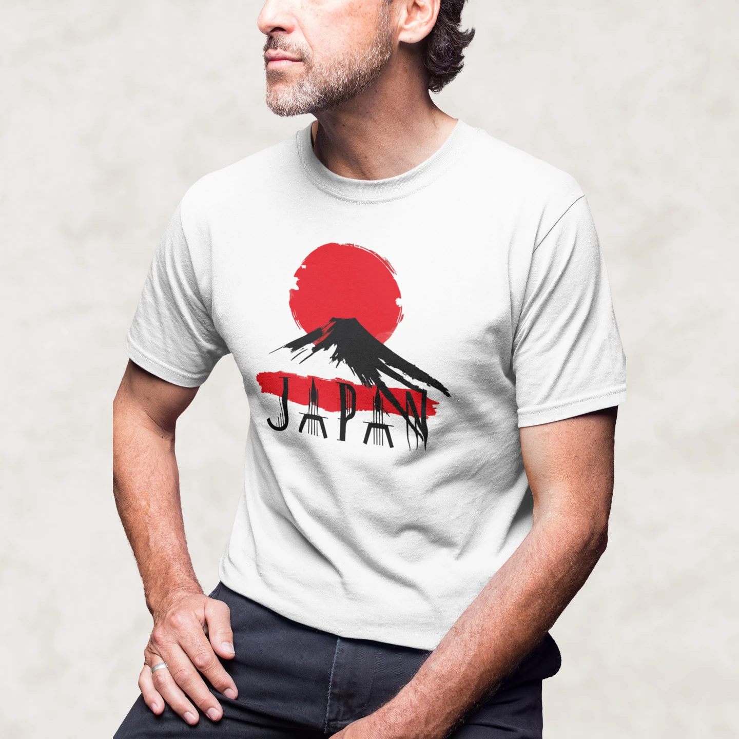 Fuji Red Sun | Unisex Jersey Short Sleeve Tee - Image 2