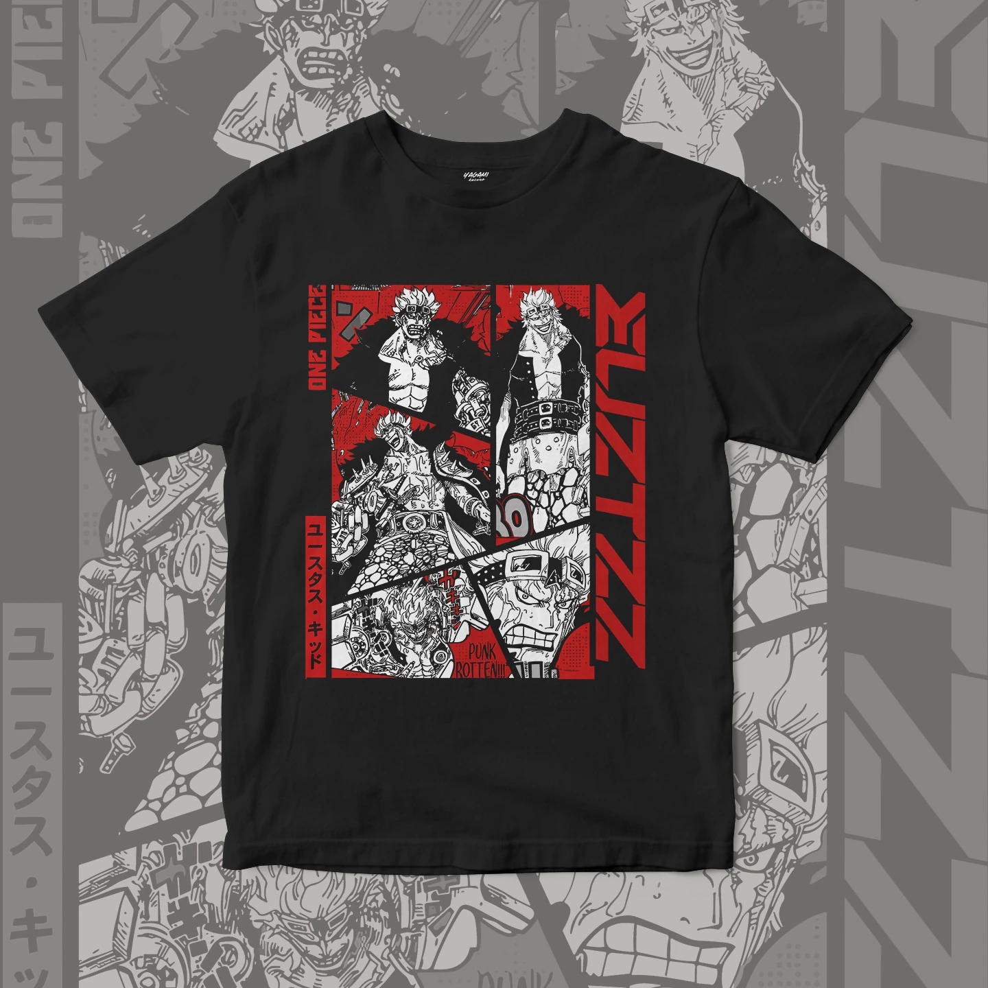 Eustass Kid Collage | Unisex Jersey Short Sleeve Tee - Image 3