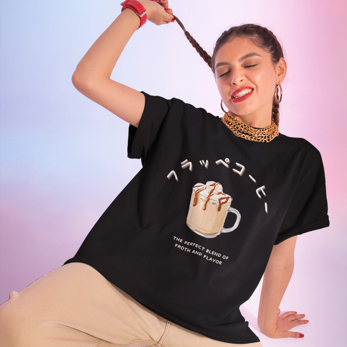 Hazelnut Coffee Froth | Unisex Jersey Short Sleeve Tee - Image 2